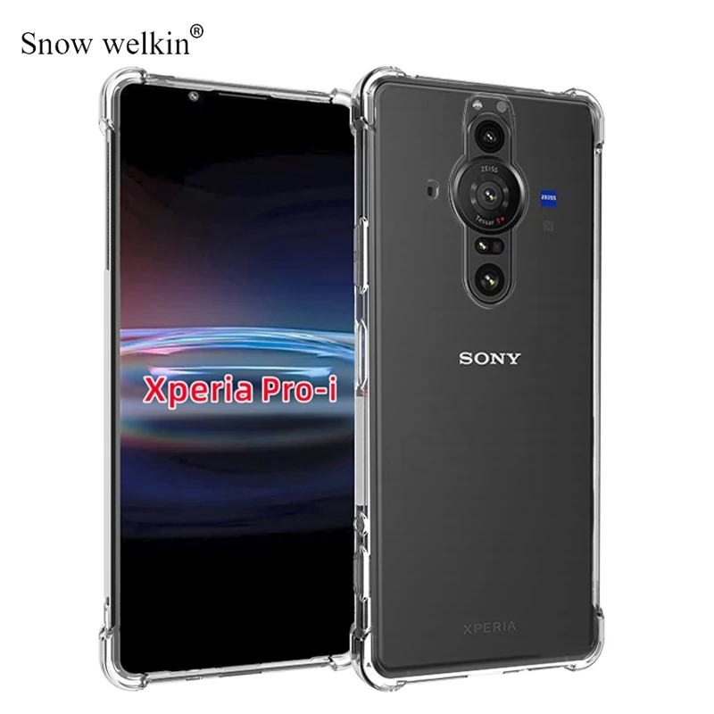 

For Sony Xperia Pro I Airbags Buffer Protection Case For Sony Xperia 1 5 10 II III IV Pro-I Clear Soft TPU Shockproof Back Cover