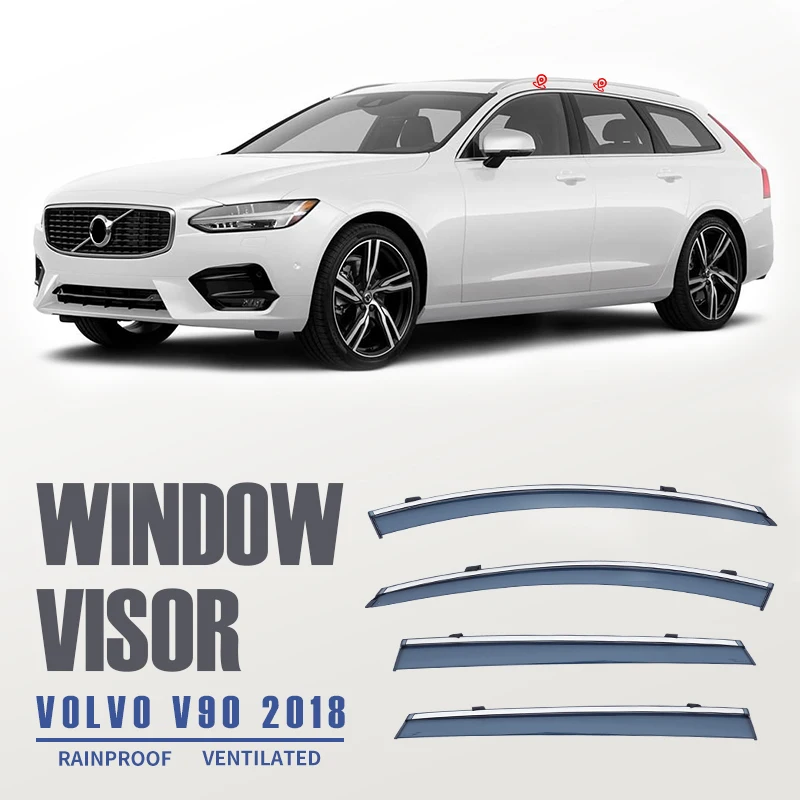 

Оконный козырек для Volvo V90 2018 2019 2020 2021, Автомобильный Дверной козырек, защитные стекла
