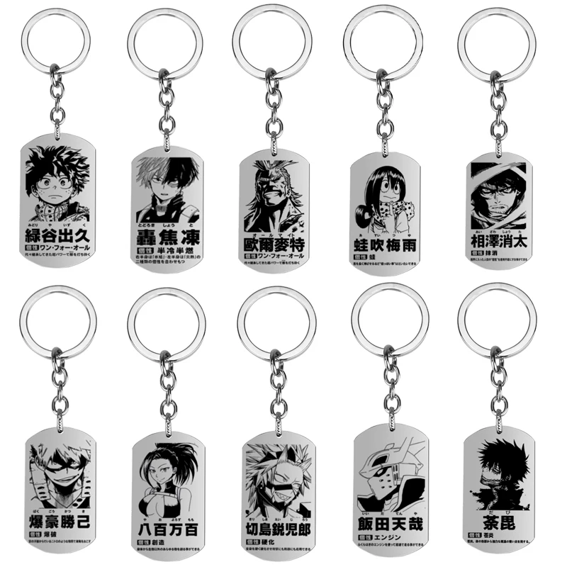 

Брелок из нержавеющей стали с героями аниме «Моя геройская Академия»