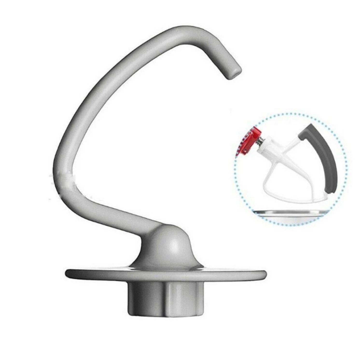 Dough Hook&Flex Edge Beater/Stand Mixer Parts for 4.5-5 Qt Food Processor Accessory Flex Edge Bowl Scraper