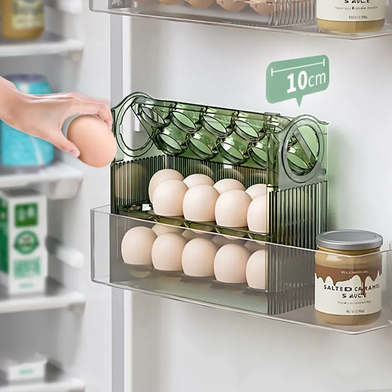 

Egg Storage Box Refrigerator Organizer Food Containers Egg Fresh-keeping Case Holder Tray Dispenser Kitchen Storage Boxes
