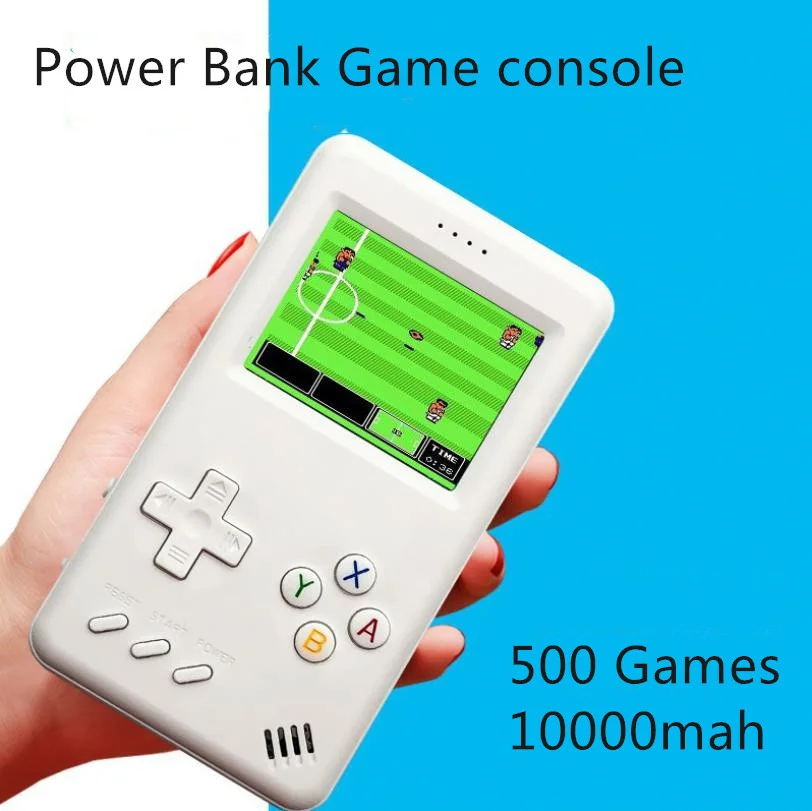 

New Power Bank Retro Game console Built in 500 Game 10000mah Handheld Game console Support Video For iPad Phone Charging Genuine