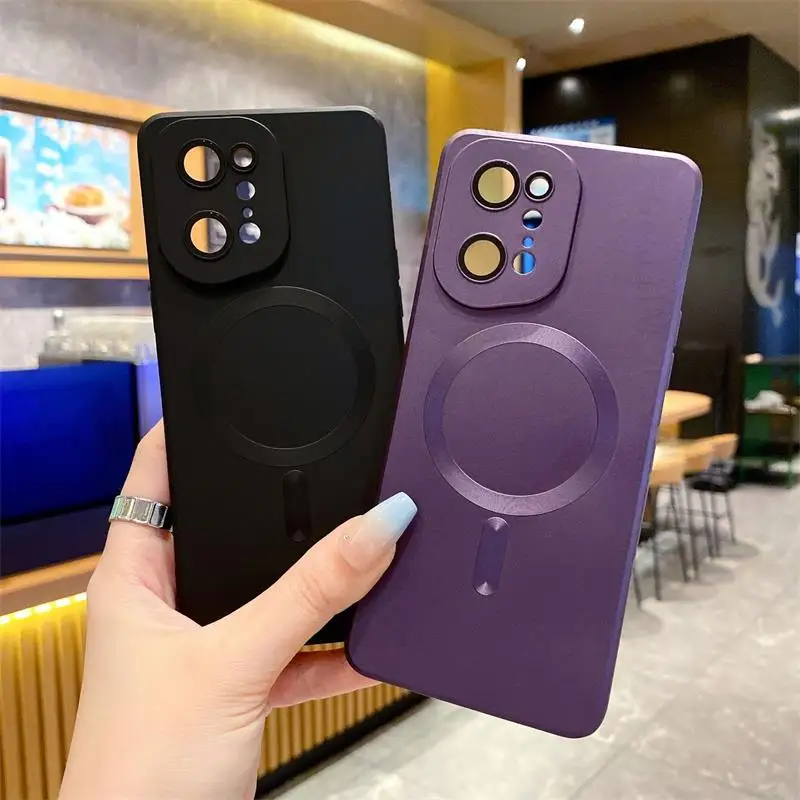 For Oppo Find X5 Pro For Magsafe Soft Phone Case For Find X5 Pro Capa Magnetic Lens Protective Cover For Find X5 Magsafing Cover