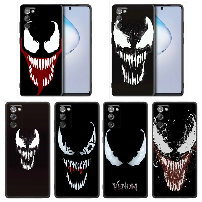

Phone Case for Samsung Note 8 9 10 M11 M12 M30s M32 M21 M51 F41 F62 M01 Soft Silicone Cover Marvel Spiderman Horror Face Venom