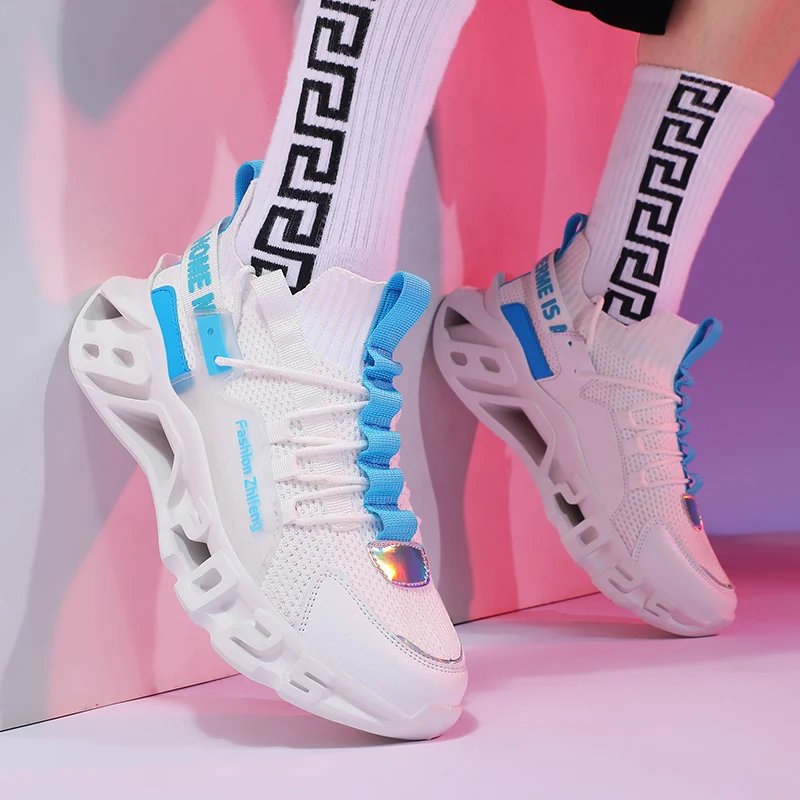 Мужские кроссовки для бега удобные дышащие легкие на шнуровке Нескользящие