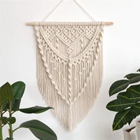 2022 new macrame tassel wall tapestry nordic style woven tapestry wall art boho decor handmade cotton rope for home decor