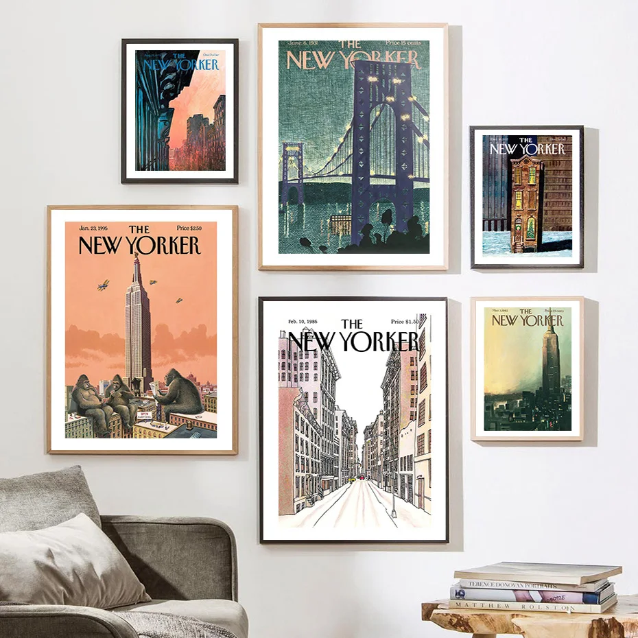

New Yorker Christmas London City Abstract Wall Art Canvas Painting Nordic Posters And Prints Wall Pictures For Living Room Decor