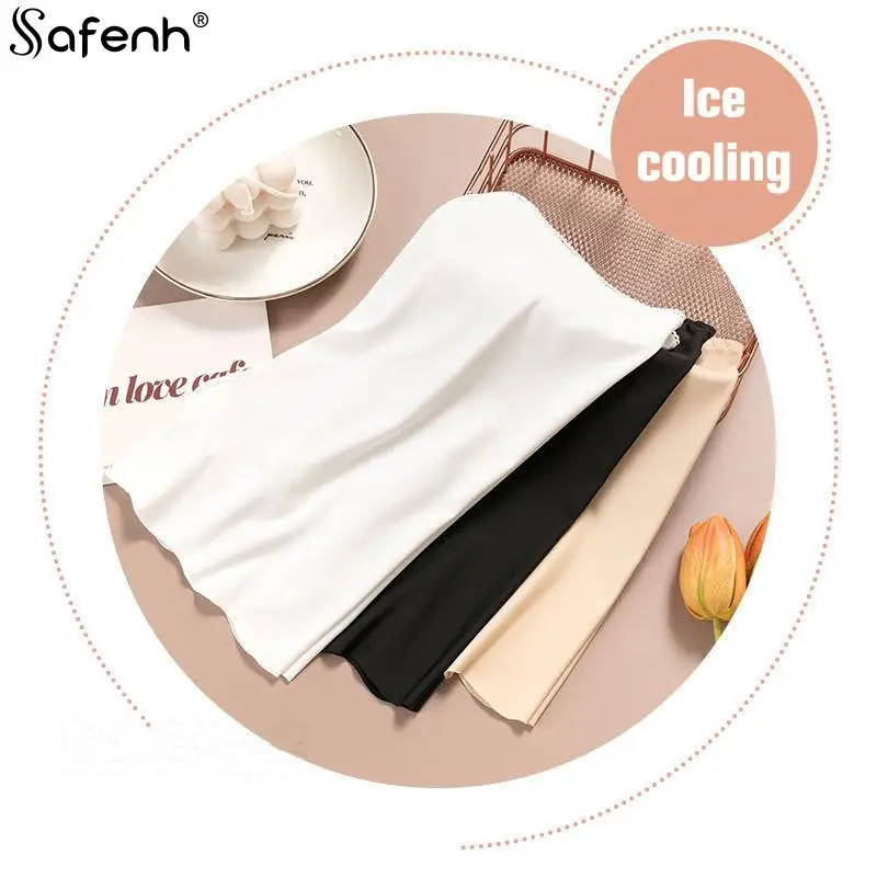 

Summer Ice Silk Breathable Short Tights Thin Women's Underwear Soft Cotton Seamless Safety Short Pants Under Skirt Shorts Modal