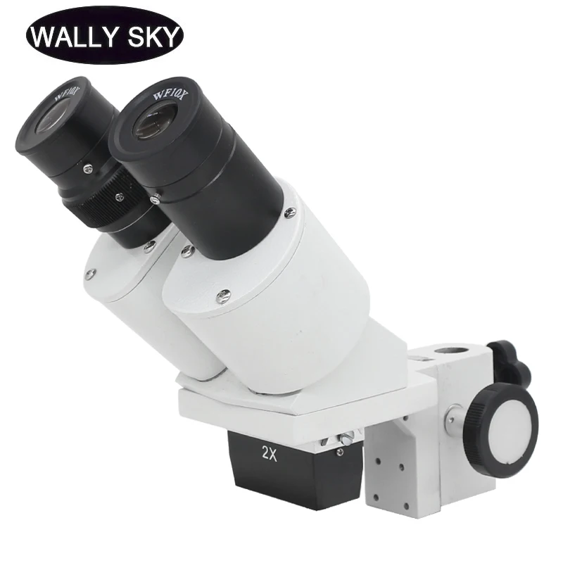 Microscope Binocular Head for Stereo Microscopes with 10X Magnification Eyepiece Wide Field of View Microscope Accessories