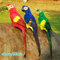 new2022jmt6045cm simulation parrot handmade foam feather macaw lawn figurine ornament fake animal bird garden prop decoration