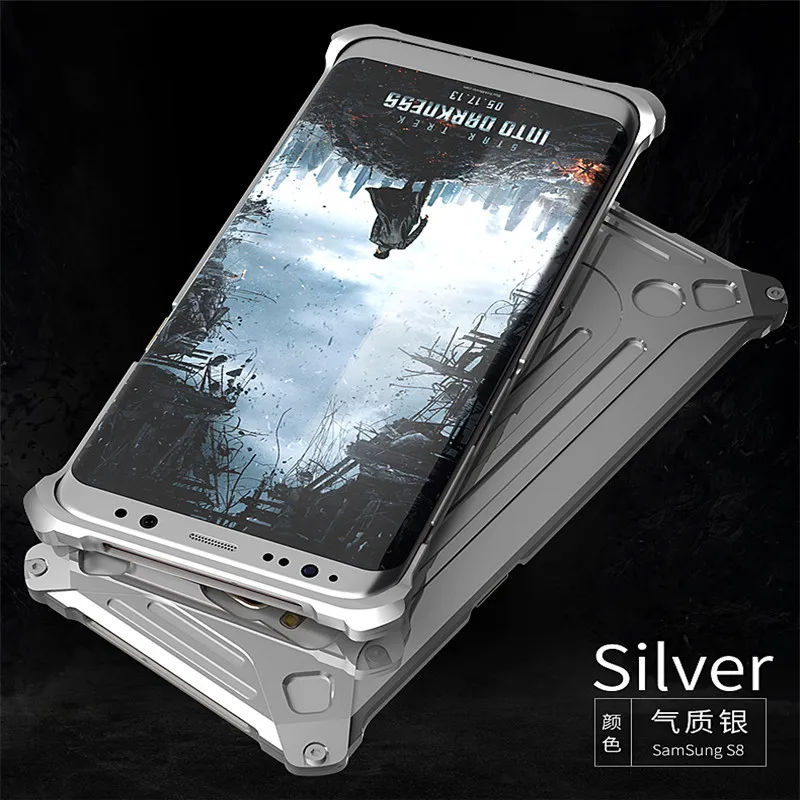 2018 Direct Selling Rushed For Samsung S8 Luxury Glitter Hard Slim Metal Frame Armor Protective Back Phone For Plus Cover Funda