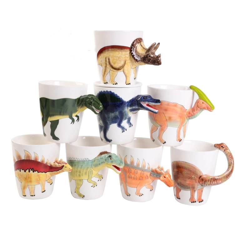 

3D Dinosaur Water Mug, Animal, Stereoscopic Shape, Coffee Cup, Animal Ceramic, Office, Afternoon Tea Cups, Breakfast Milk Mugs
