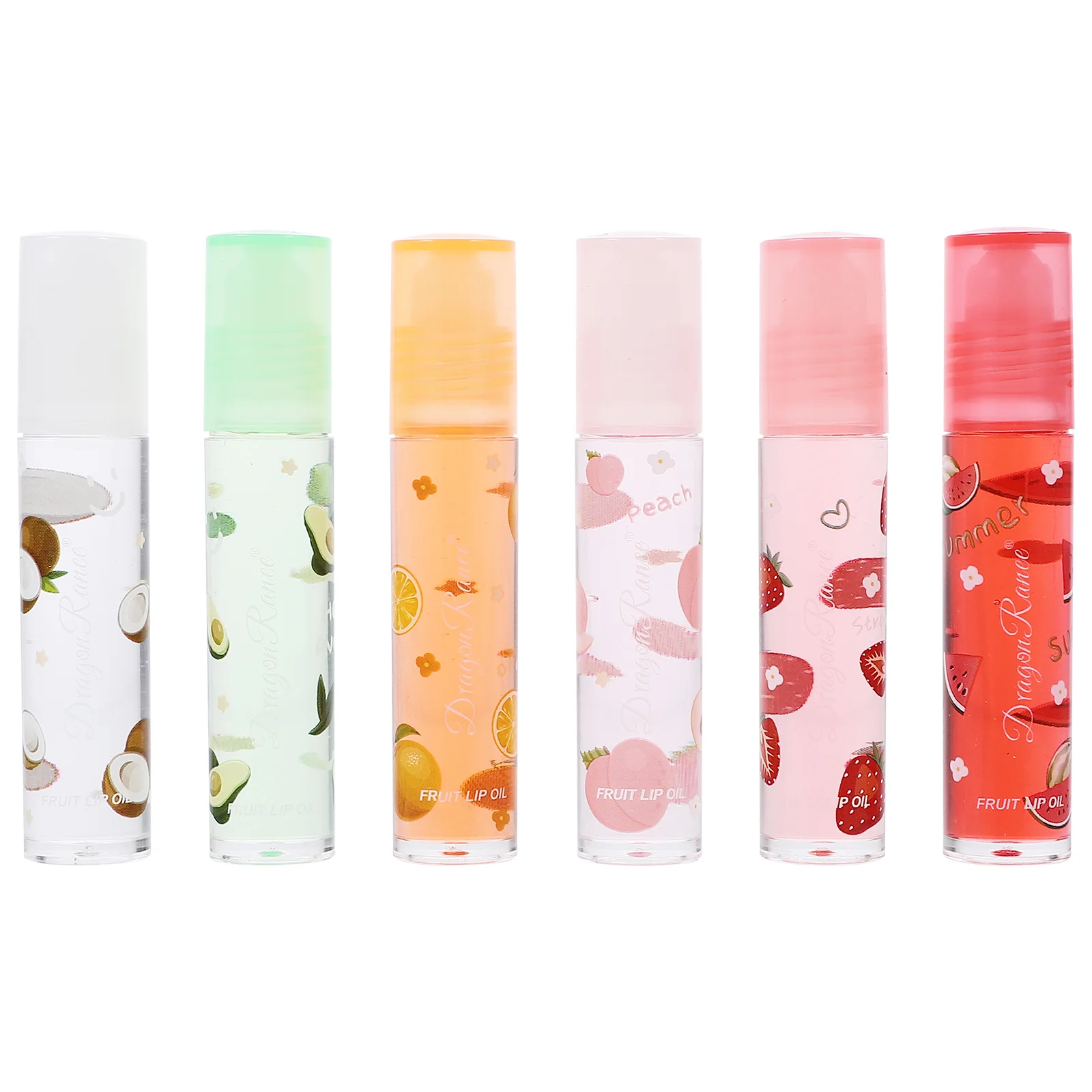 

6 Pcs Fruit-flavored Lipsticks Transparent Lip Protectors Moisturizing Lipsticks