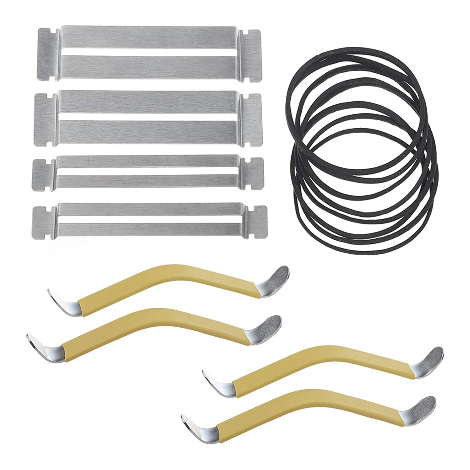 

Guitar Rubber Coated String Spreaders Fingerboard Guard with Rubber Band Tool for Fretboard Cleaning Filing Polishing or Repairs