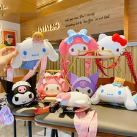 sanrio anime figure hello kitty kuromi my melody kawaii fashion backpack cute silicone material toys for girls birthday gift