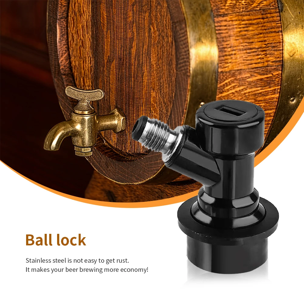 Stainless Steel Keg Fittings Ball Lock Home Brew Heavy Duty Durable Disconnect Set Gas Liquid Thread Swivel Nuts Beer Brewing | Дом и сад