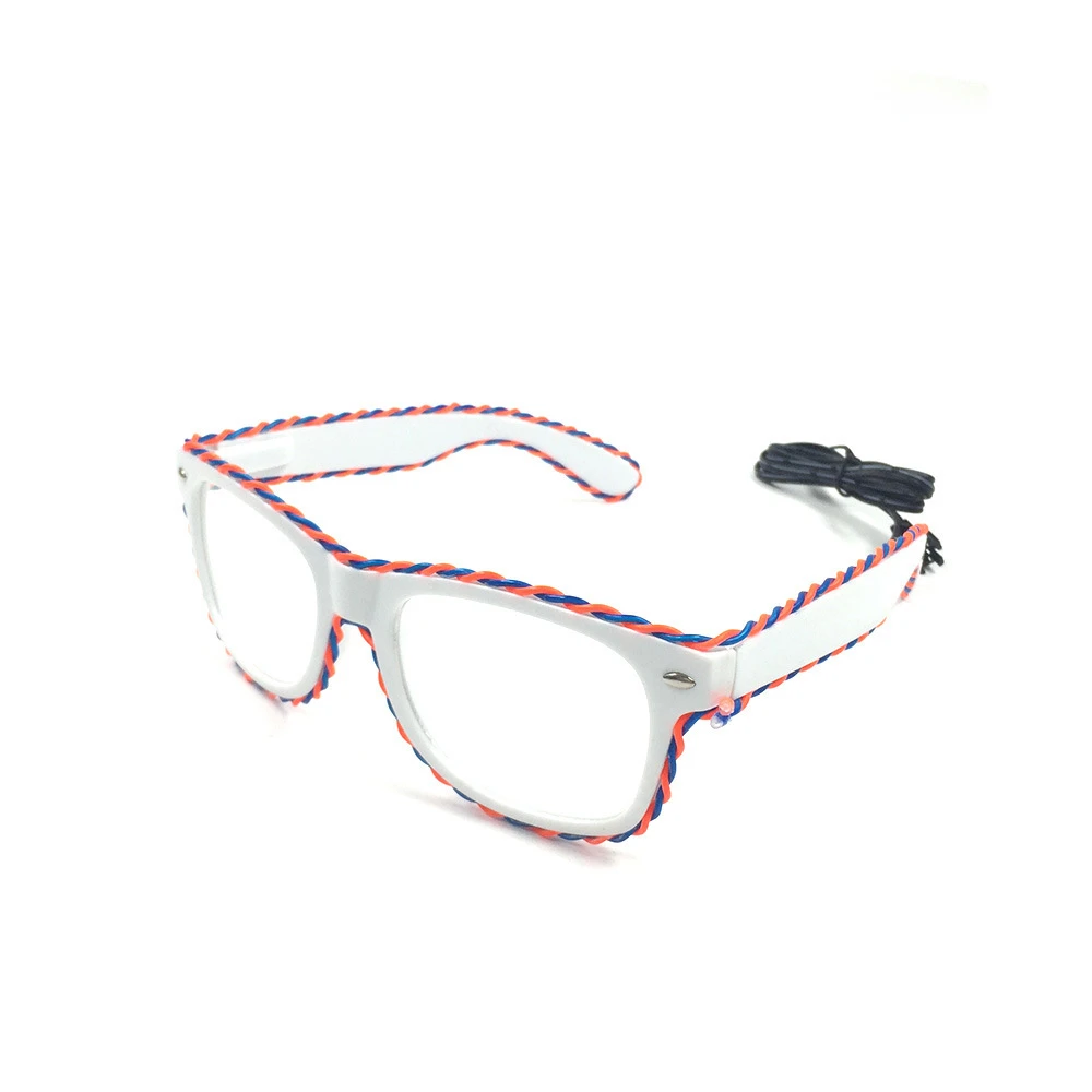 Новинка светящиеся очки EL Lemniscate светодиодные круглые для Хэллоуина