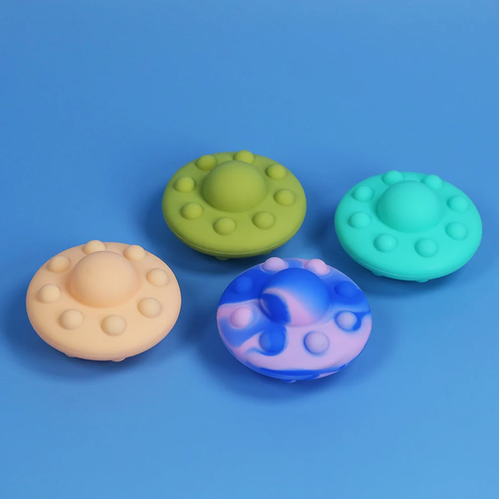 

Children Cube Push Bubble Silicone Ball 3D UFO Toy Decompression Squeeze Stress Relief Sensory Toy for Adults