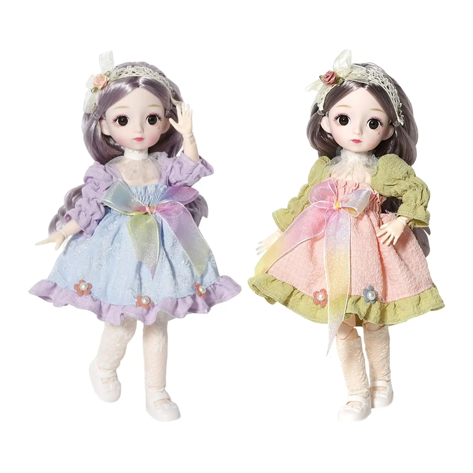 

1/6 BJD Doll Change Dress Dolls Make up Doll 3D Animation Eyes for Kids Children Day Gift
