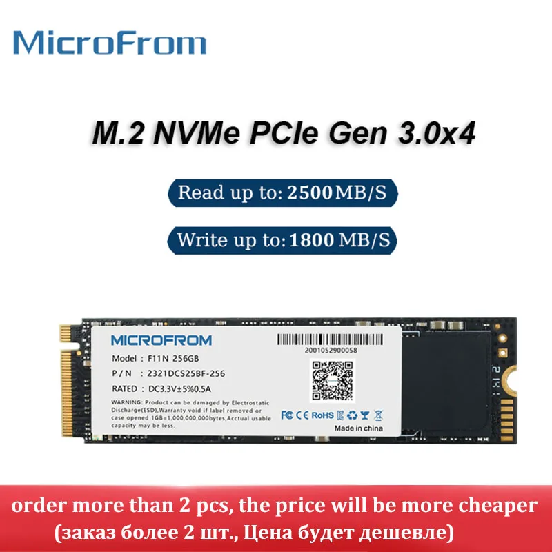 

Внутренний твердотельный накопитель MicroFrom SSD M2 NVME 512 ГБ, 256 ГБ, 128 ГБ, SSD-накопитель для ноутбука, компьютера, PCIe NVME M.2 2280