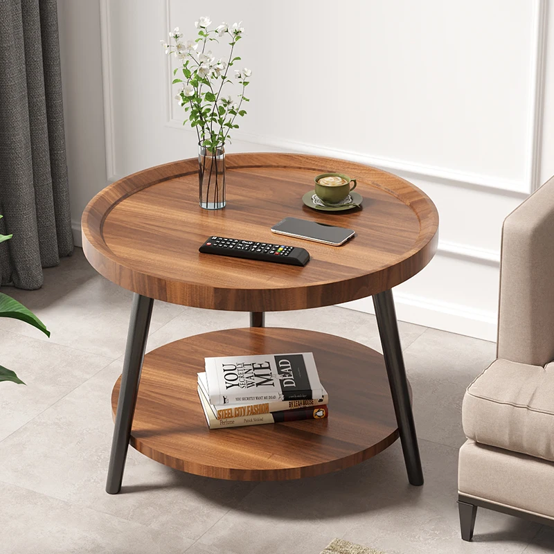 

Декоративный кофейный столик в скандинавском стиле для гостиной, аксессуары для хранения, поднос для дивана, кофейный угловой столик, дерев...