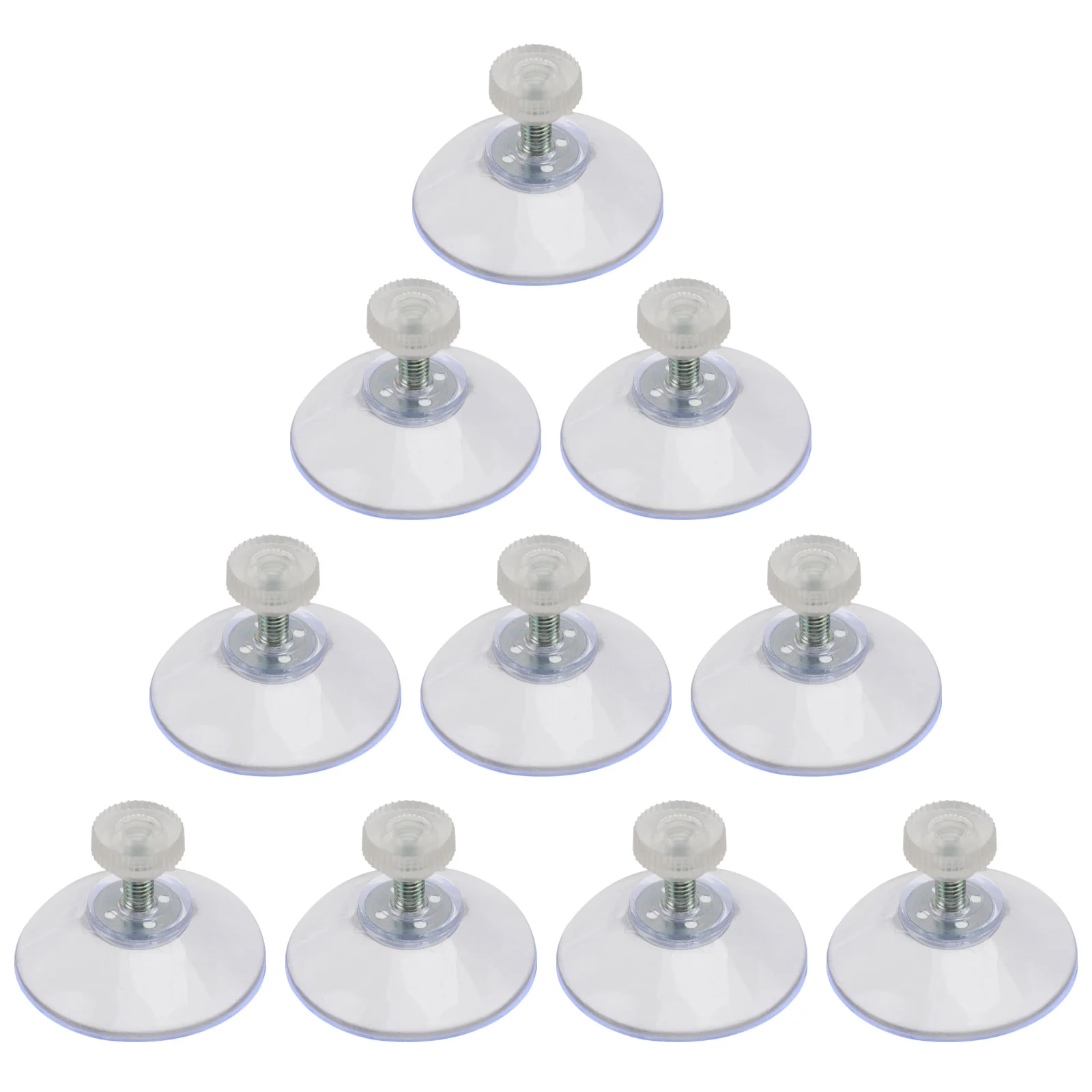 

10 PCS Adhesive Wall Hooks Threaded Screw Sucker Clothes Rack Suction Pads Hand Tighten Heavy Duty Robe Coat Hangers Clear