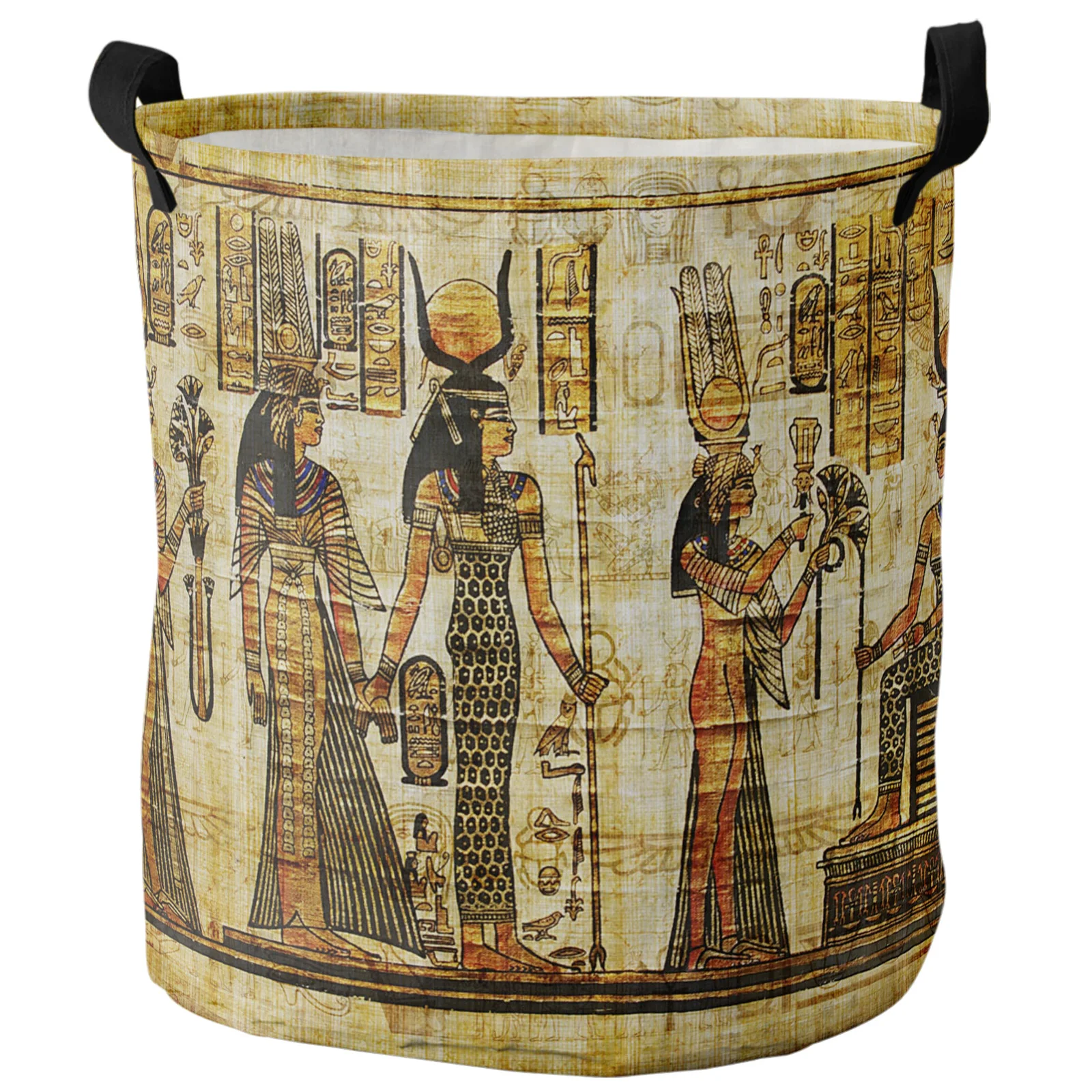 

Ancient Egypt Retro Totem Mural Dirty Laundry Basket Foldable Waterproof Home Organizer Basket Clothing Kids Toy Storage Basket