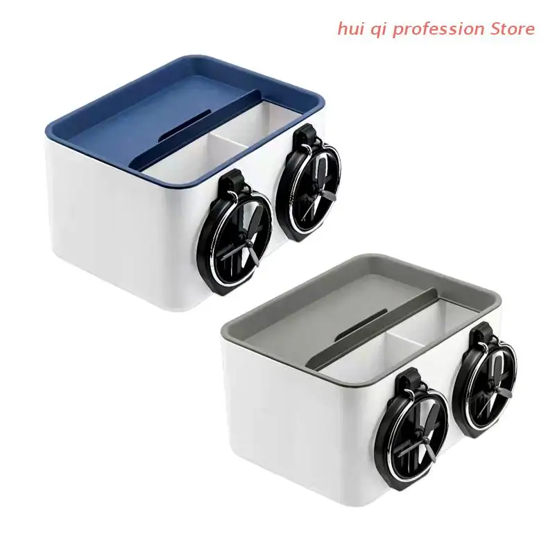 

Car Seat Handrail Storage Box Multi-Functional Water Cup Auto Tissue Box Parts H8WE