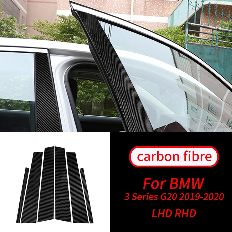 

For BMW E90 F30 F20 G20 G28 G30 E60 E46 E84 F48 F25 E70 F10 F15 F16 Real Carbon Fiber Car Window B C Pillar Trim