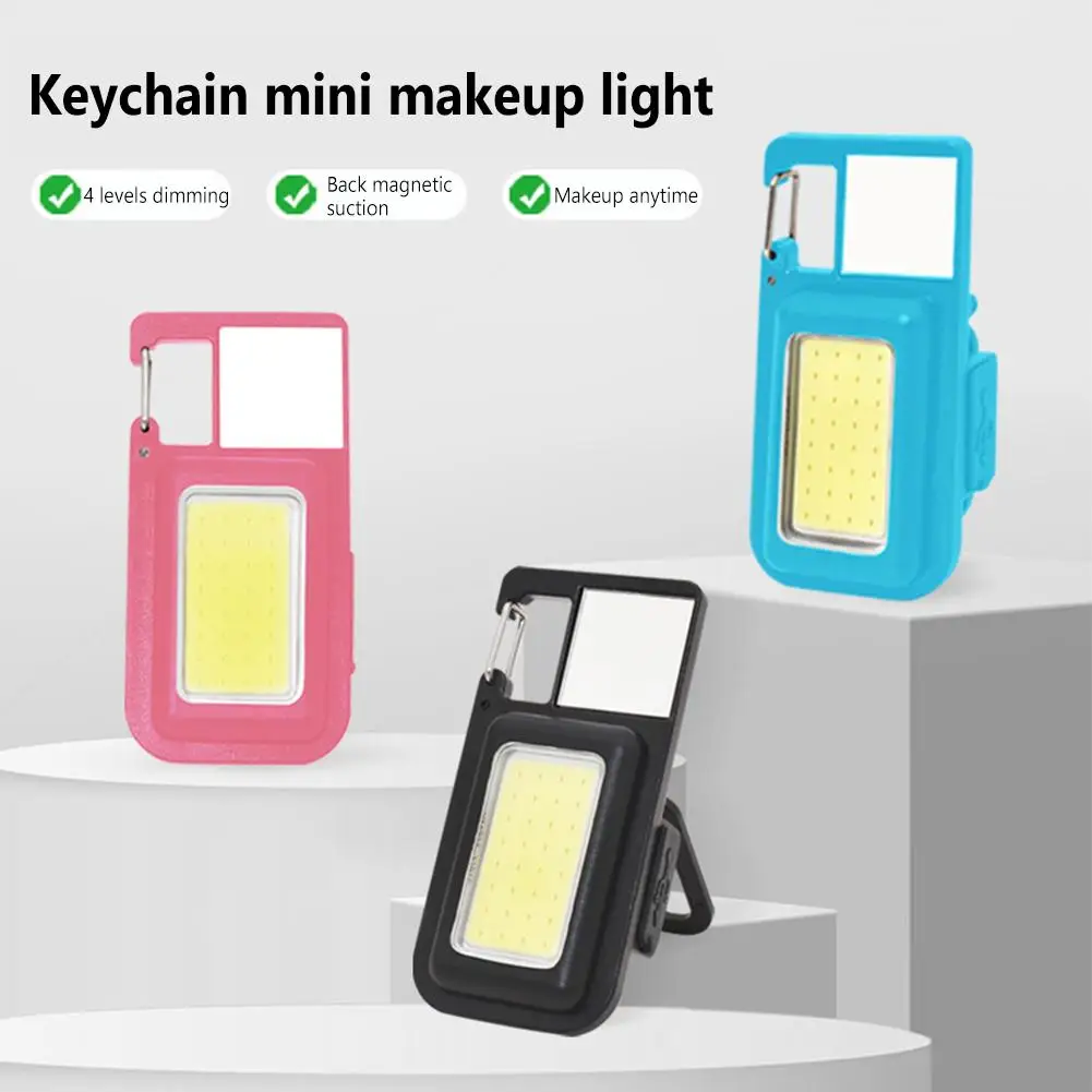 

USB Pocket Flashlight Mini Led Keychain Light Outdoor Multifunctional Cob Work Lamp Emergency Night Light For Camping Fishing