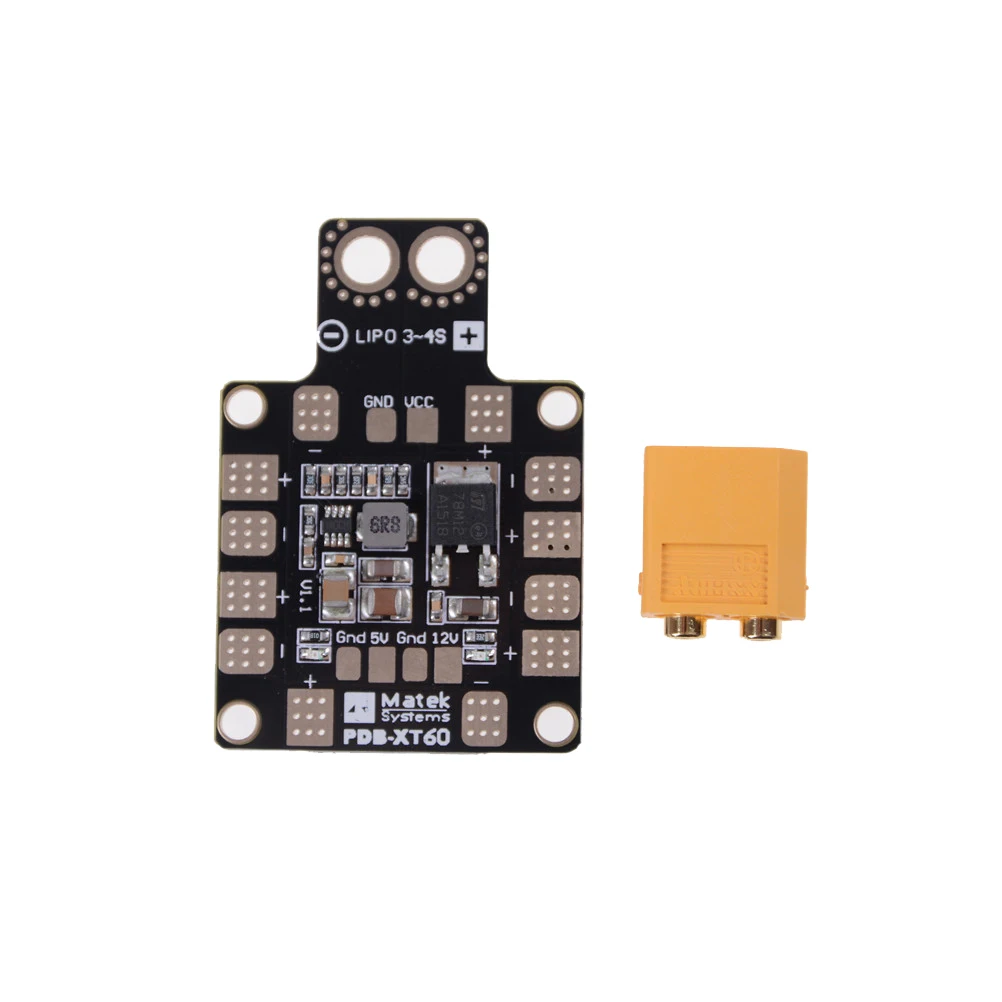 Matek Systems PDB XT60 W/ BEC 5V & 12V 2oz Медный для радиоуправляемого вертолета FPV