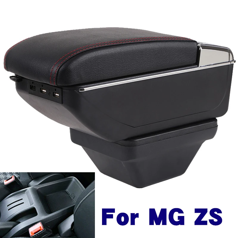 

Подлокотник для MG ZS, Универсальная автомобильная центральная консоль, аксессуары для модификации, двойной поднятый с USB