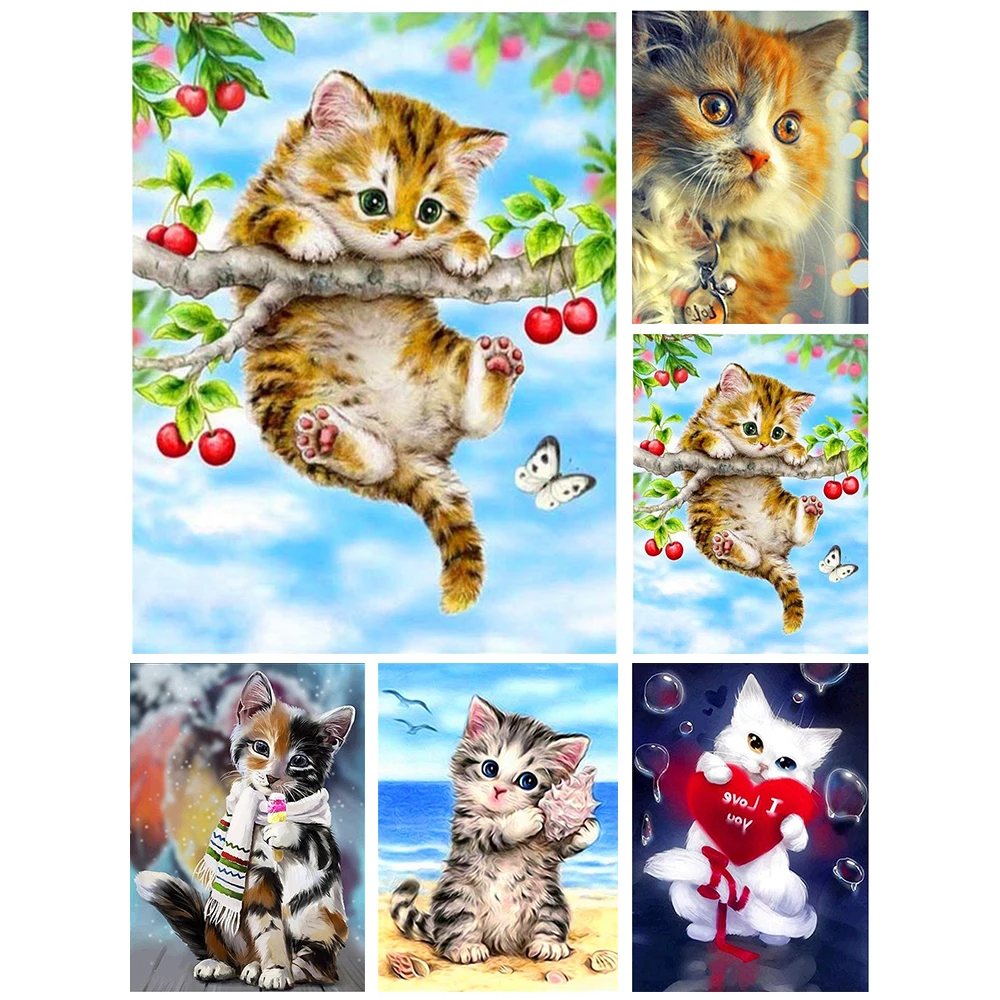 

Diamond Painting Animals Cats Landscape Full Square Round Drill Wall Decor Inlaid Resin Embroidery Crafe Cross Stitch Gifts Ll73