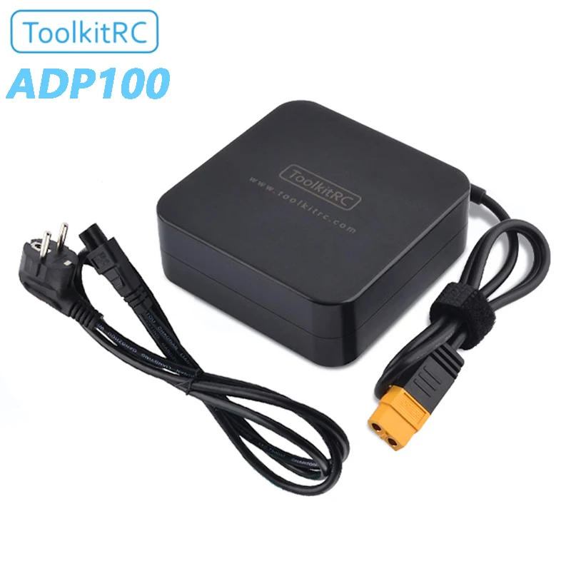 

ToolkitRC ADP100 100W 20.0V 5.0A Charging Power Adapter with an XT60 Connector Compatible with ISDT Hot RC M6 M7 Q6 charger DIY