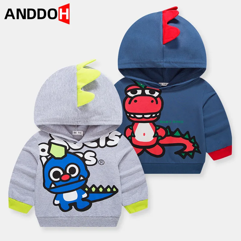 

2T-7T Boys Sweatshirts With Essentials Hoodie Children Cartoon Dinosaur Clothing Baby Casual Hood Jackets Anime Clothes For Kids