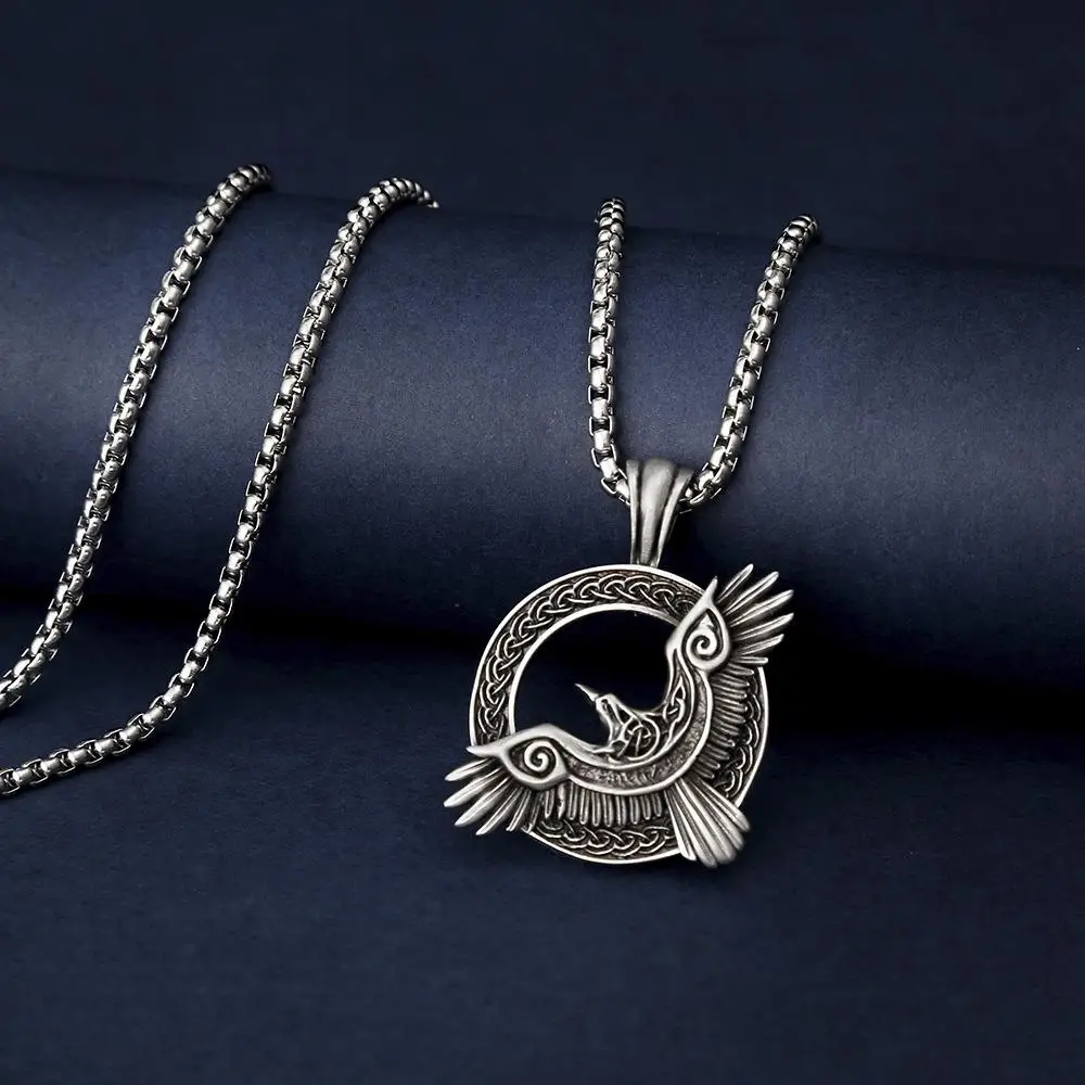 

Fashion Personality Trend Retro Motorcycle Eagle Pendant The Latest Overlord Eagle Wing Titanium Necklace Accessories