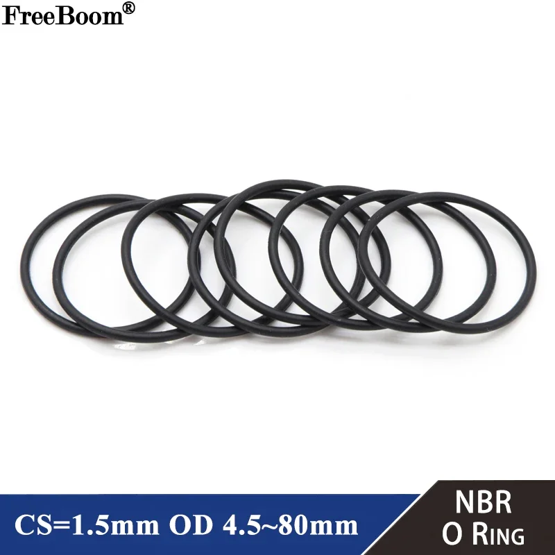 

Черные уплотнительные кольца NBR 1.5 мм