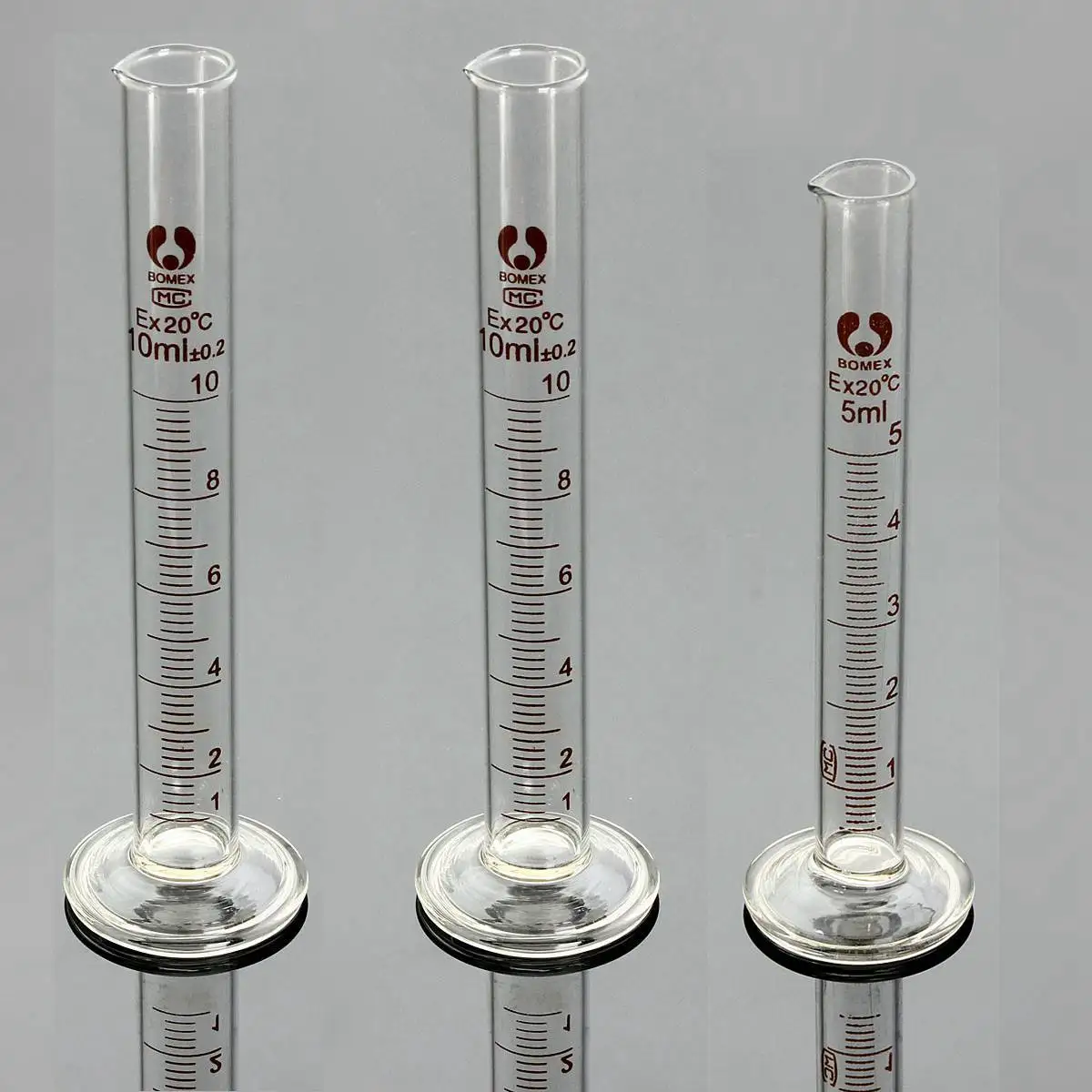 

5ml/10ml Glass Measuring Cylinder Professional Lab Graduated Cylinder Chemistry Standard Measurement Cup School Lab Tools