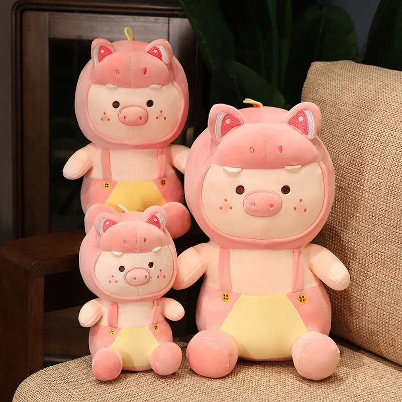 Новинка Kawaii свинка комбинезон подушка мультфильм плюшевая Куклы Мягкие животные