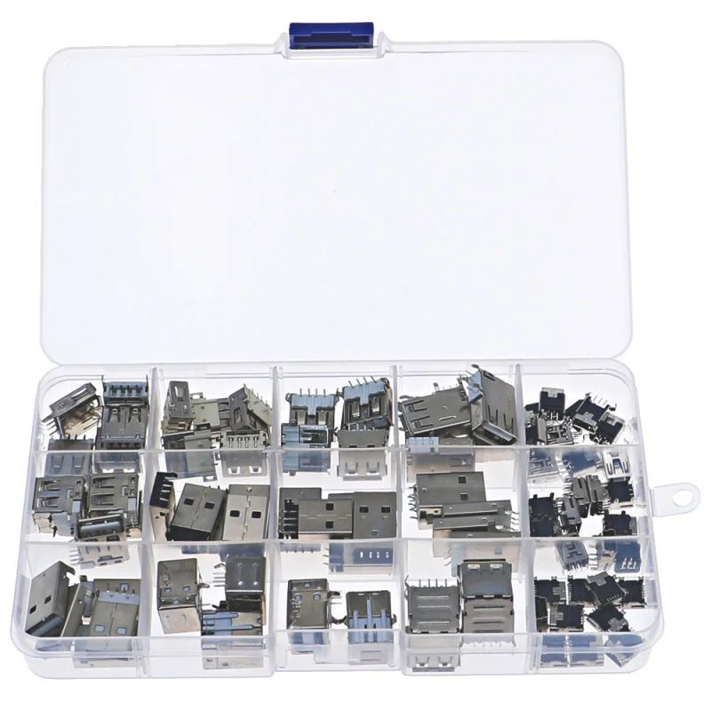 

82 шт., 14 стилей, USB-папа, USB-мама, SMD, вертикальная розетка, разъем для зарядки, разъем для передачи данных, ассортимент комплектов