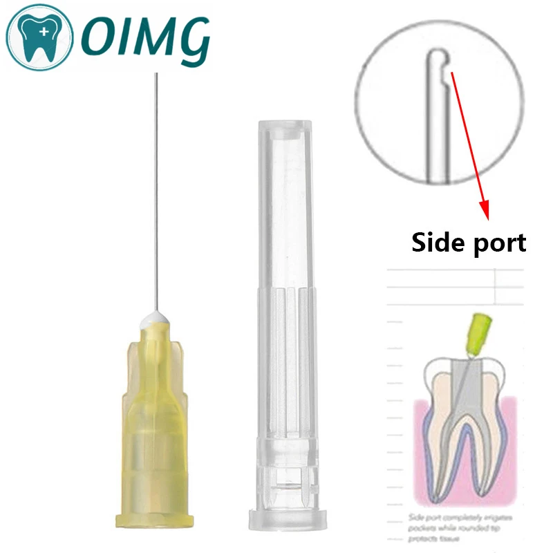 

100pcs Irrigation Needle Dental Sterile Endodontic Irrigation Needle Tips 30GA Plain Ends Notched Endo needle tip Syringe