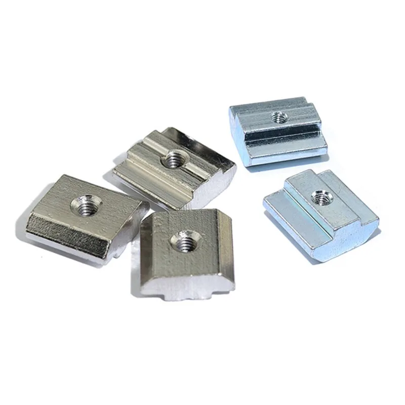 

10 20 50 100pcs M3 M4 M5 M6 M8 T Block Square nuts T-Track Sliding Hammer Nut for Fastener Aluminum Profile 2020 3030 4040 4545