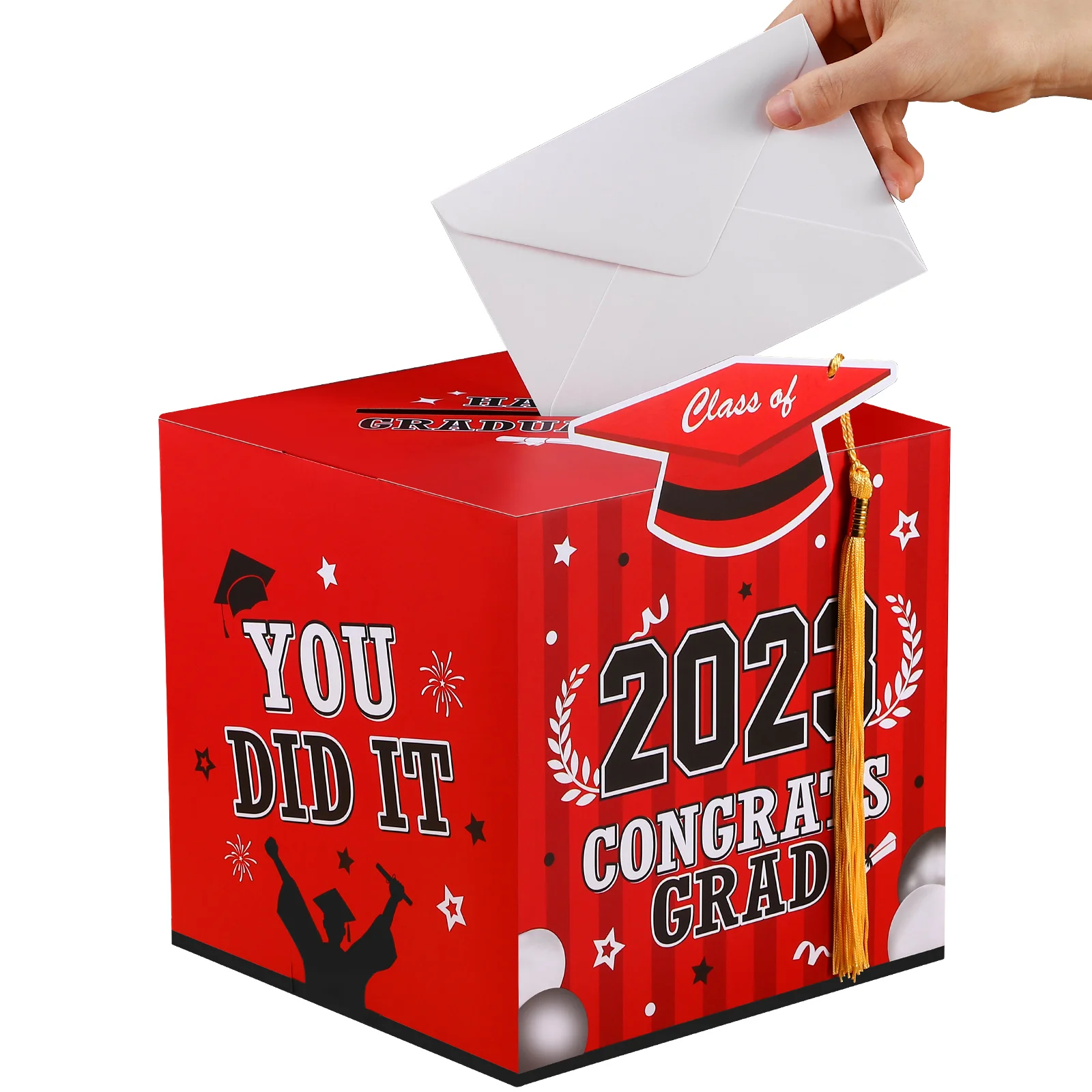 Grad Holder Invitation Cards Box Party Supplies 2023 Graduate Advice Box Invitation Boxes