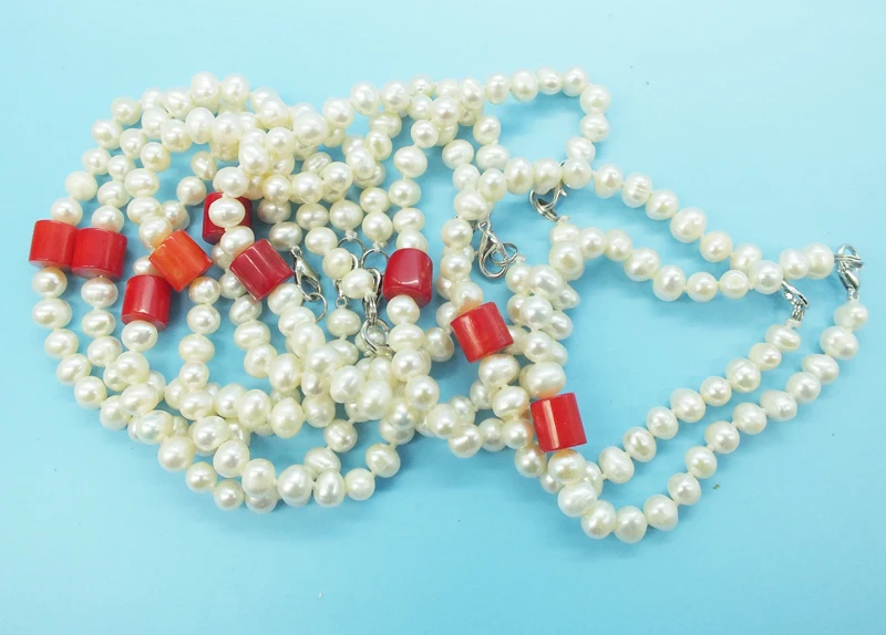 

9 шт./партия, браслет из натурального белого жемчуга, 6 мм