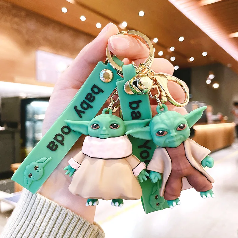 

Disney Star Wars The Mandalorian Keychain Alien Baby Yoda Grogu Keyring Cute Cartoon Pendant Doll Children's Toy Birthday Gift