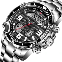 lige watches mens luxury watch digital dual display quartz wristwatch boys gift clock waterproof sports steel watch montre homme