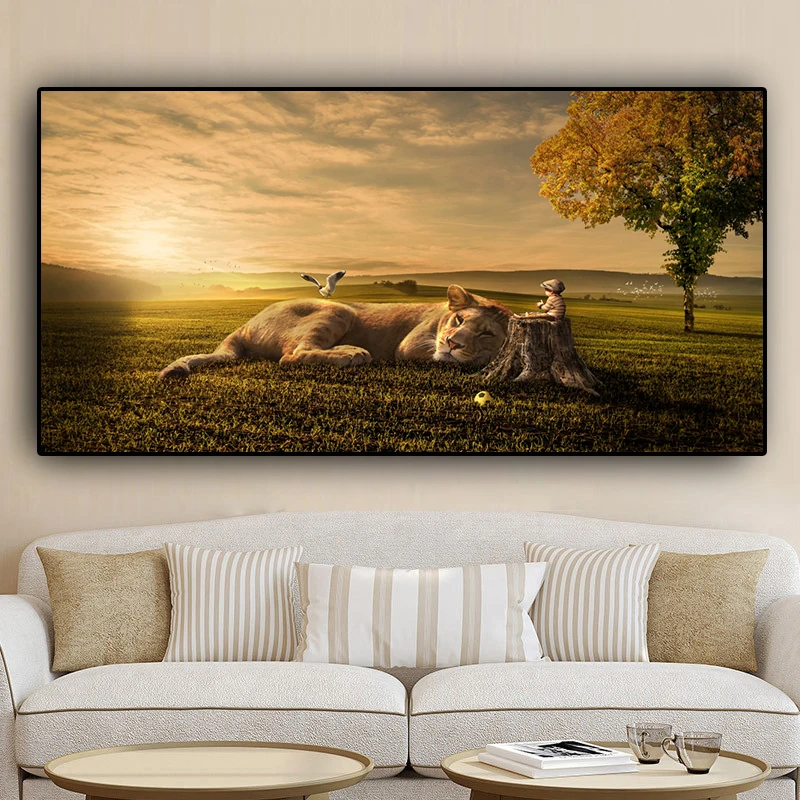 

Набор для алмазной живописи, картина 5d с полным заполнением, с изображением Льва с мальчиком, спокойствие, искусство для вышивки крестиком, ...