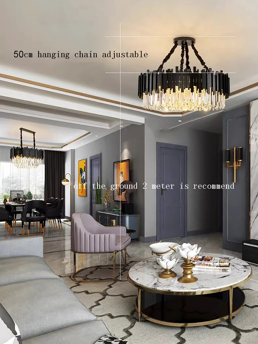 Роскошные черные хрустальные люстры 2024 бытовая техника