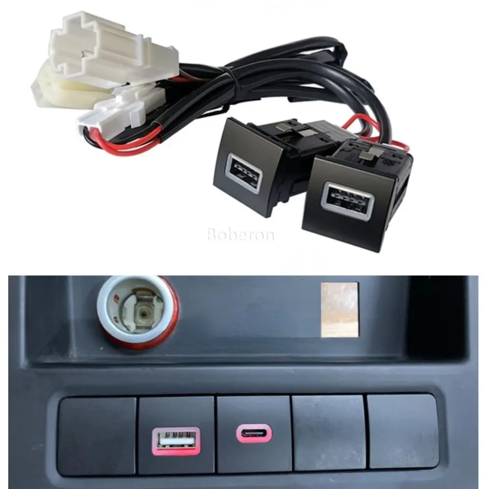 

1pc Refitted Car Charger QC3.0 USB Fast Charger Fast Charging Interface Socket for VW Scirocco 2009-2016