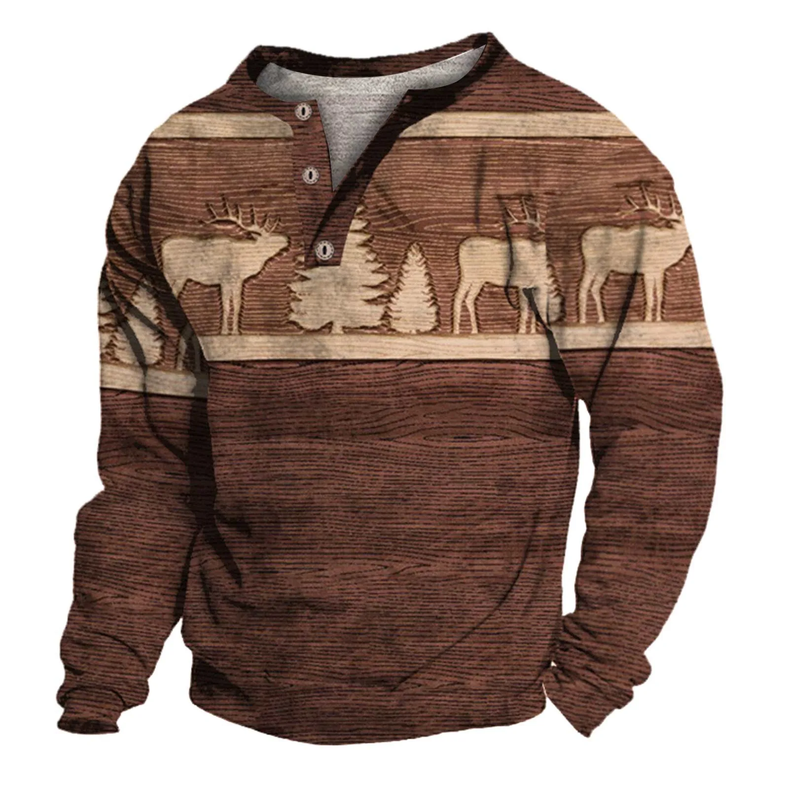 

Футболка мужская с длинным рукавом, V-образным вырезом и принтом